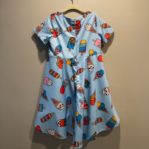 Lola + The Boys Ice Cream Skater Dress - Light Blue - Picture 7 of 10